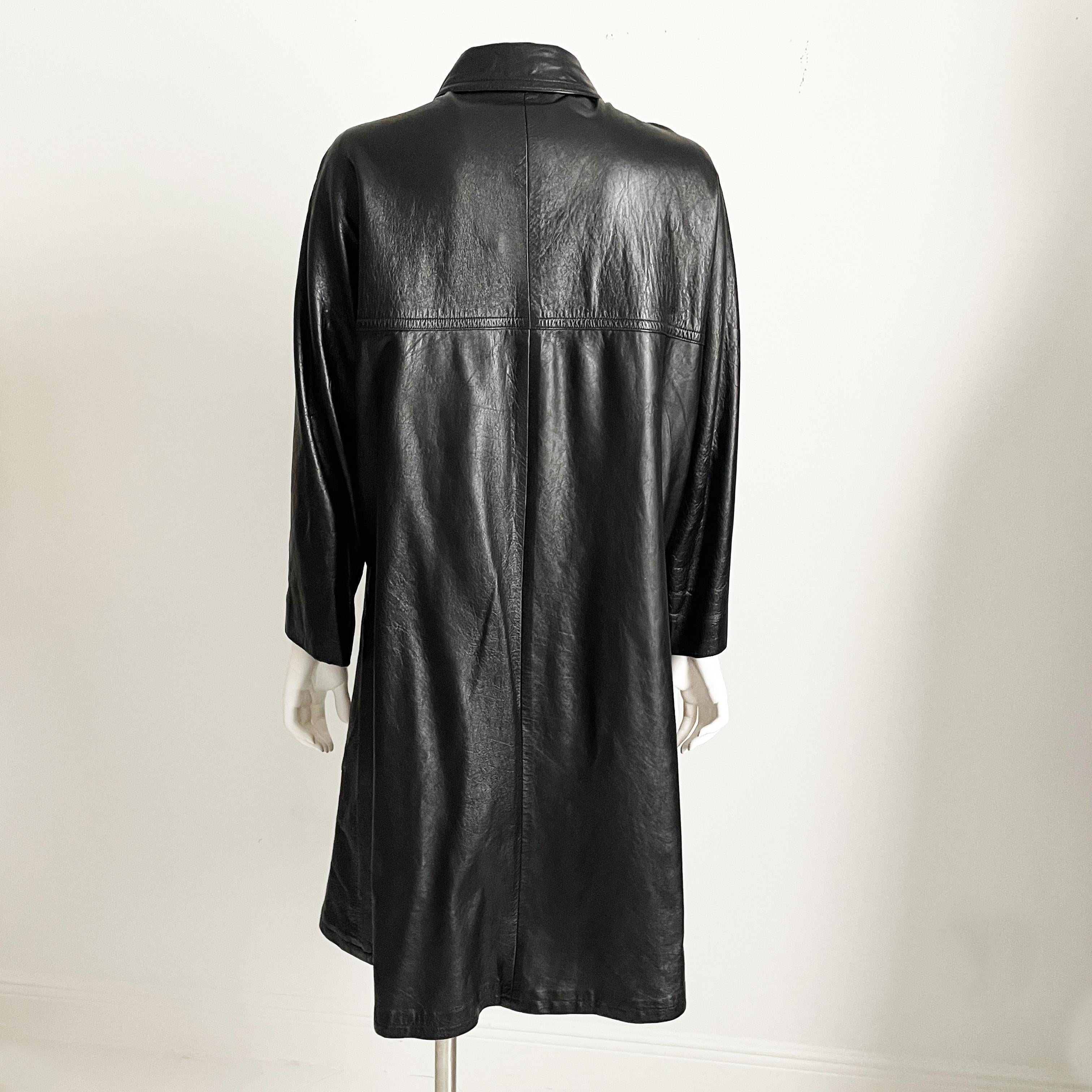 Bonnie Cashin Sills Black Leather Coat with Turnlock Fasteners  In Good Condition In Port Saint Lucie, FL