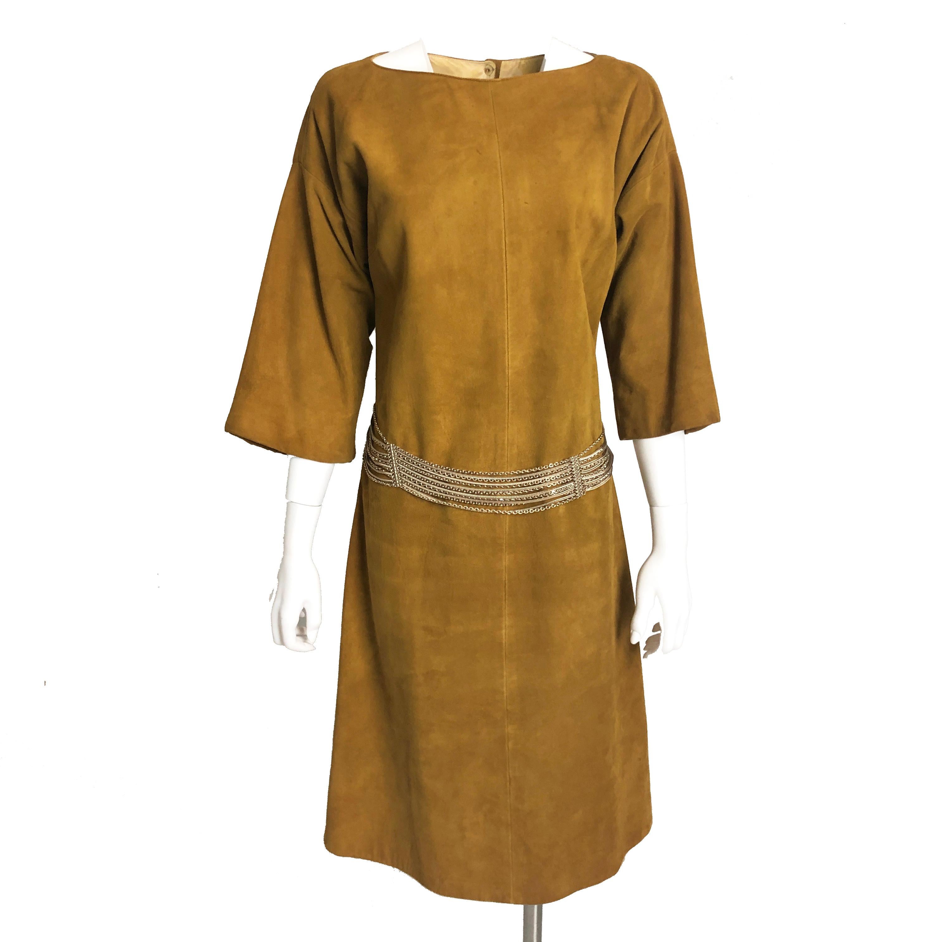 gold leather dress