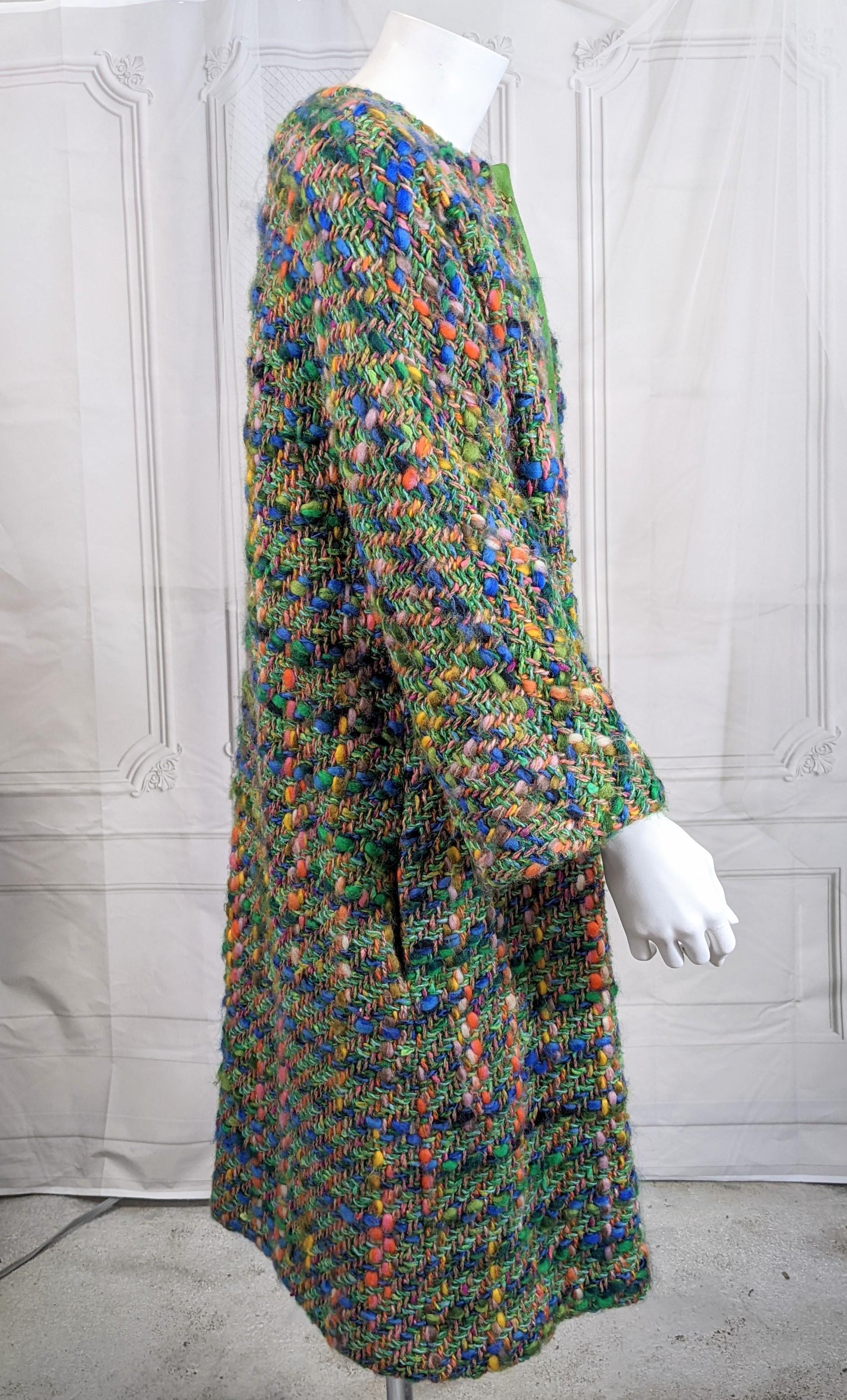 Bonnie Cashin Technicolor Tweed Wool Coat For Sale 2