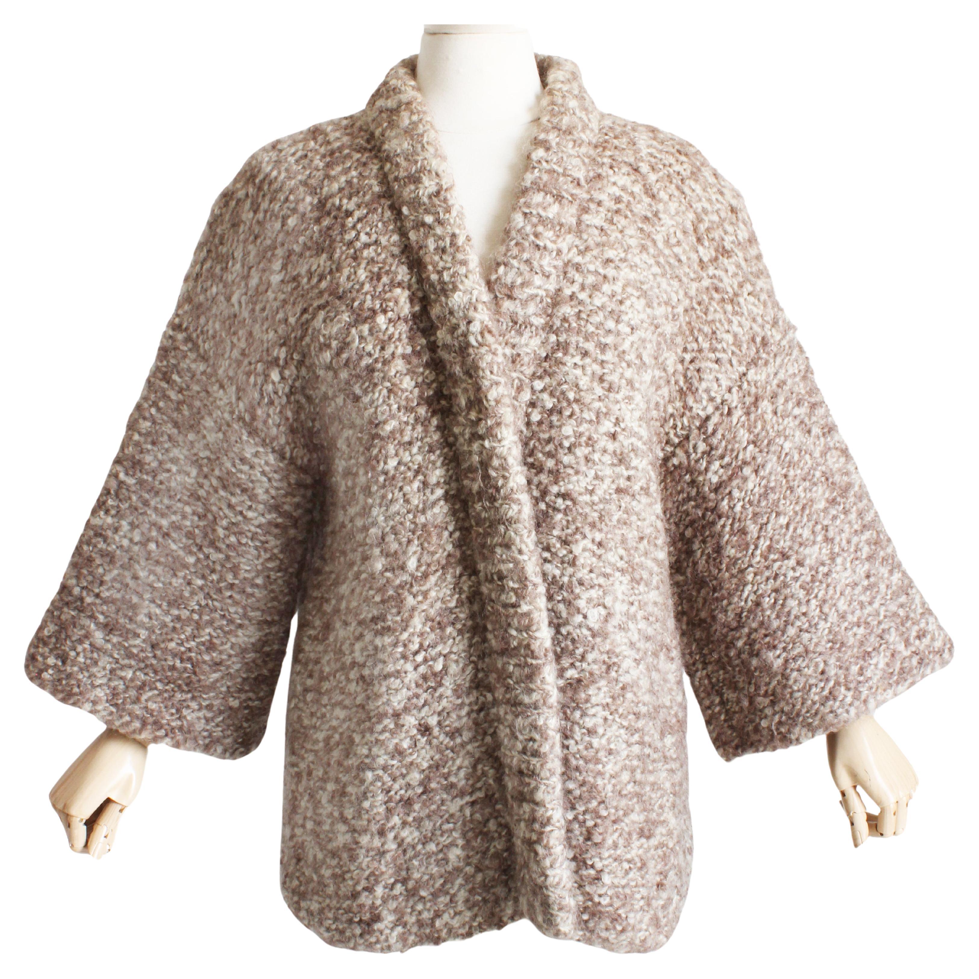 Bonnie Cashin The Knittery Noh Cardigan Jacket Hand Knit Kimono Sleeve Rare 70s
