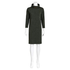 Bonnie Cashin Vintage Wool Knit Dress with Dog Leash Clasp, Size 12