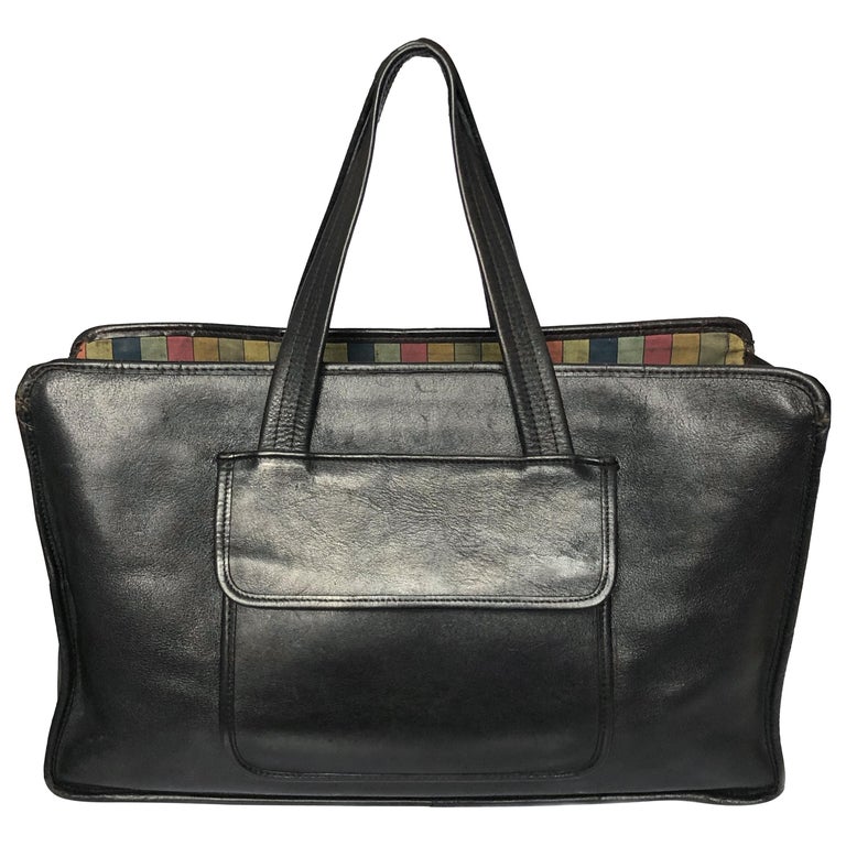 Bonnie Medium Calfskin Tote Bag - Black