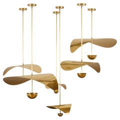 Bonnie Cluster 3 (6 Grandes), araña escultórica de latón, hecha a mano en Suecia