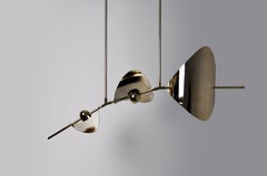 Bonnie Config 2 Contemporary LED Chandelier, Brass or Nickel, Small, Art