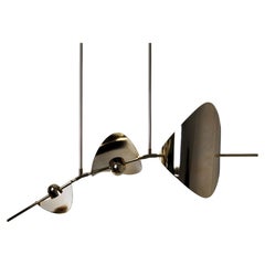 Bonnie Config 2 Zeitgenössischer LED-Kronleuchter, Messing oder Nickel, klein, Kunst