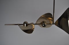 Bonnie Config 3 Contemporary LED Chandelier, Brass or Nickel, Large, Art