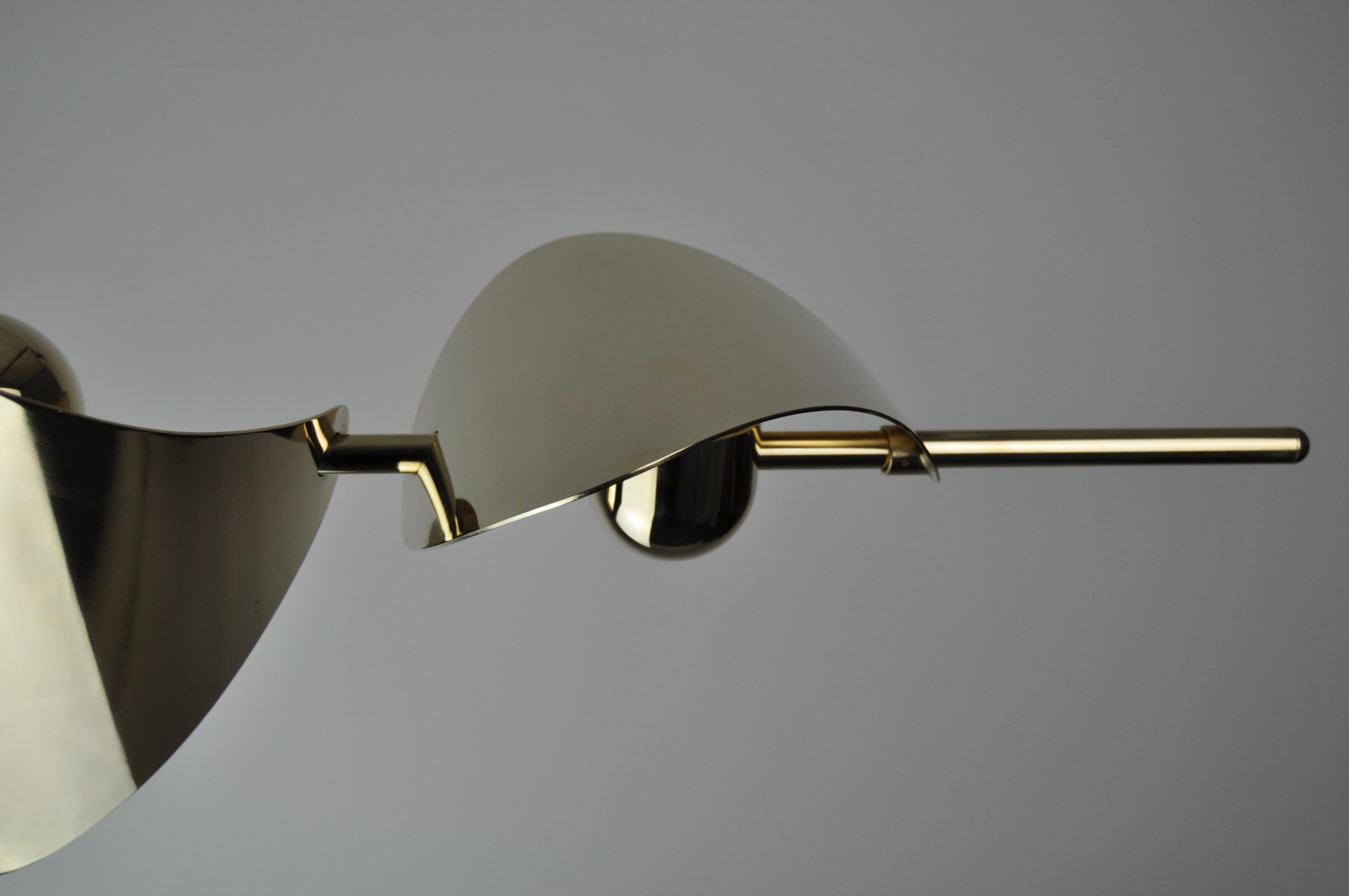 Bonnie Config 3 Contemporary LED Chandelier, Brass or Nickel, Art In New Condition For Sale In Torslanda, SE