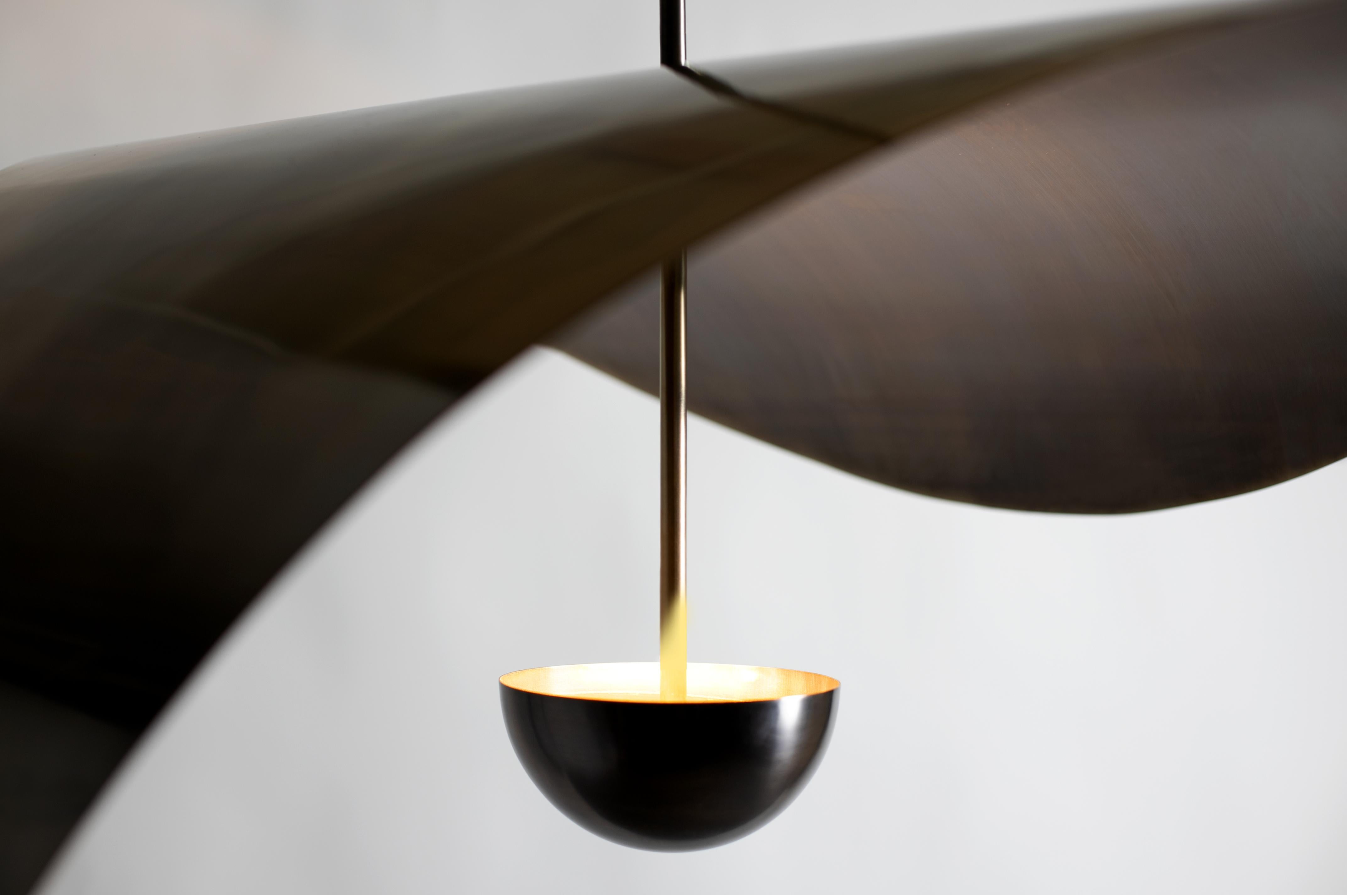 Modern Bonnie Contemporary LED Large Pendant, Solid Brass or Chromed For Sale