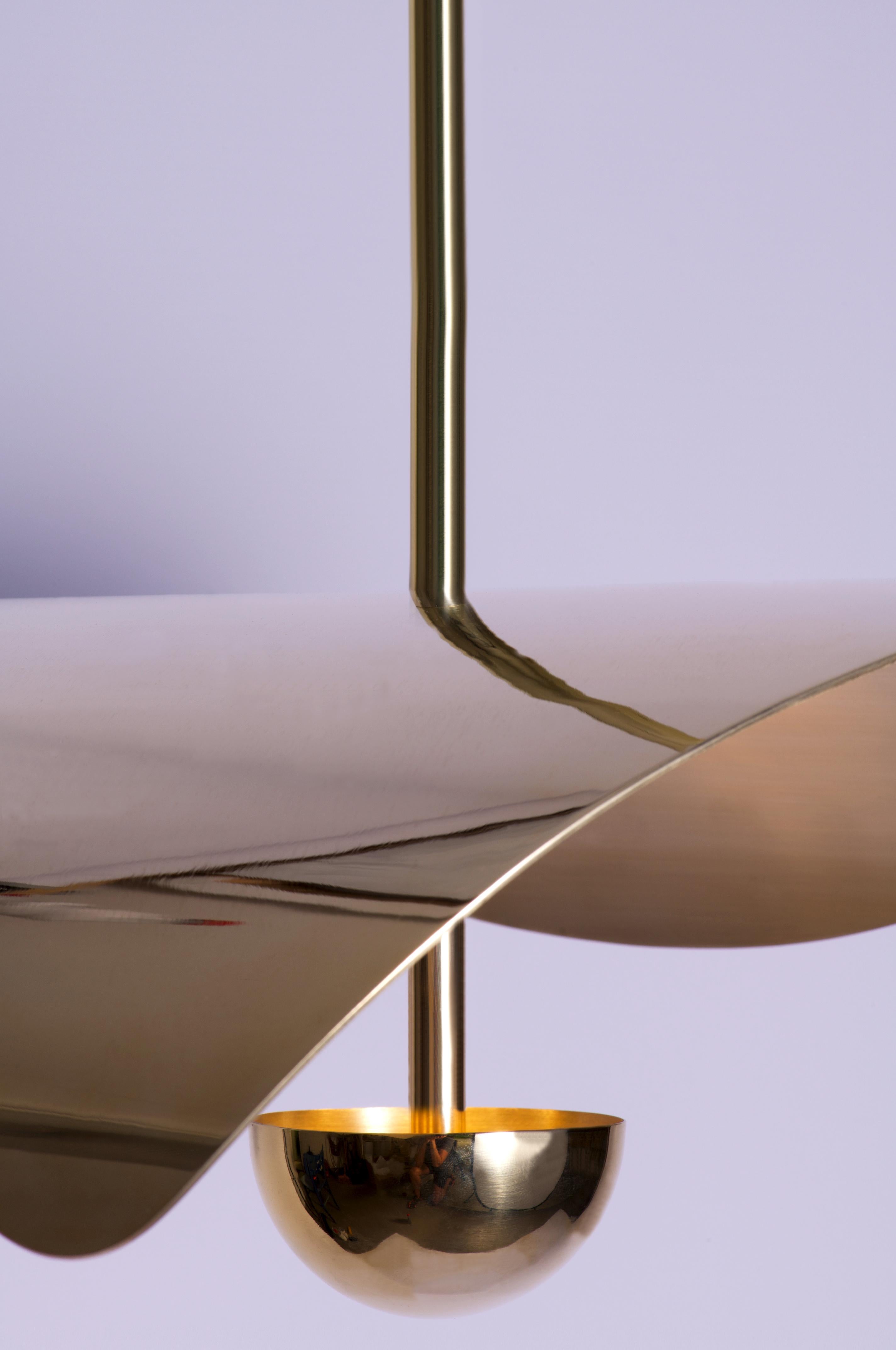 Bonnie Contemporary LED Medium Pendant, Solid Brass or Chromed 12