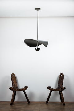 Bonnie Contemporary LED Pendant @ 65cm/26". Solid Brass, Handmade in Sweden