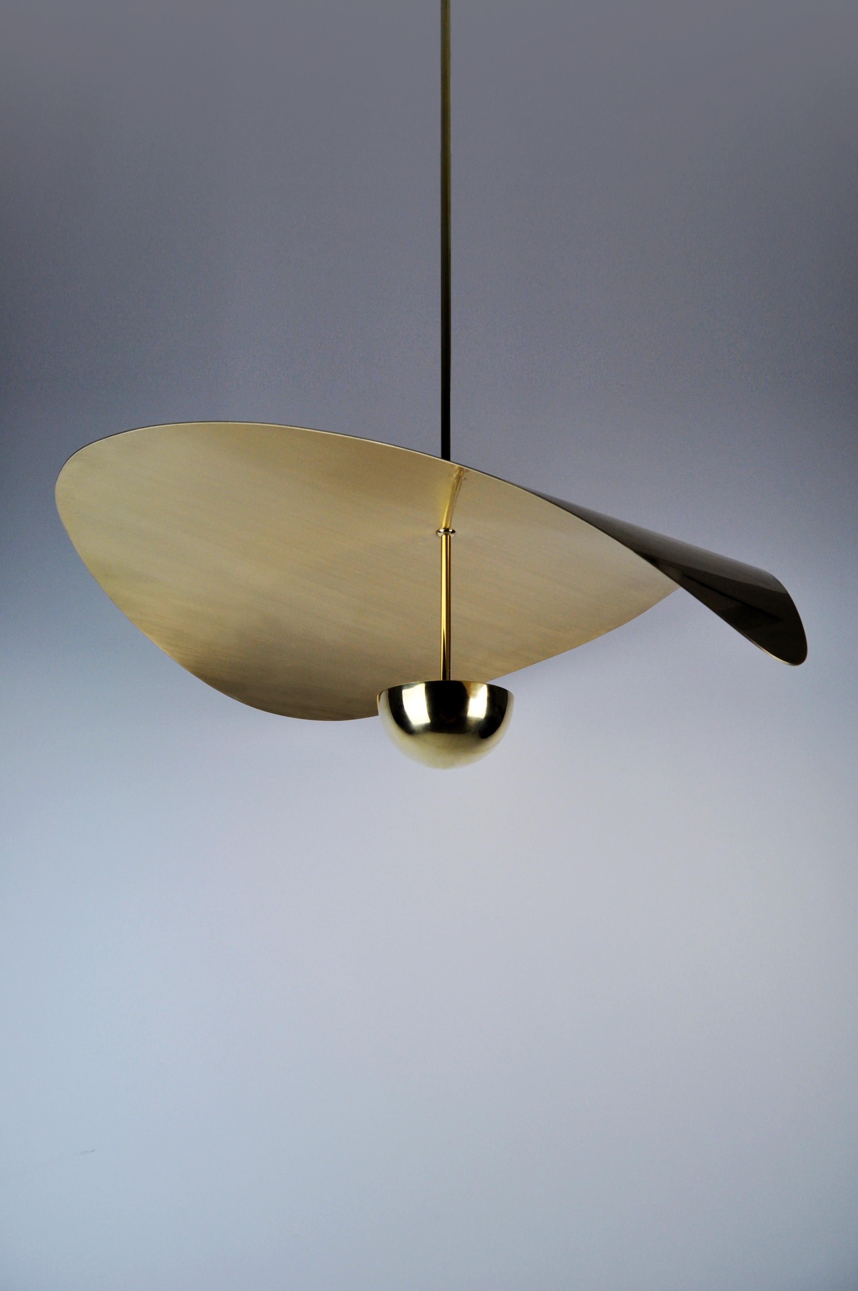 Bonnie Contemporary LED Small Pendant, Solid Brass, Handmade and handfinished in For Sale 5