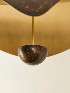 Bonnie Contemporary LED Small Pendant, Solid Brass or Chromed, Handmade/finished