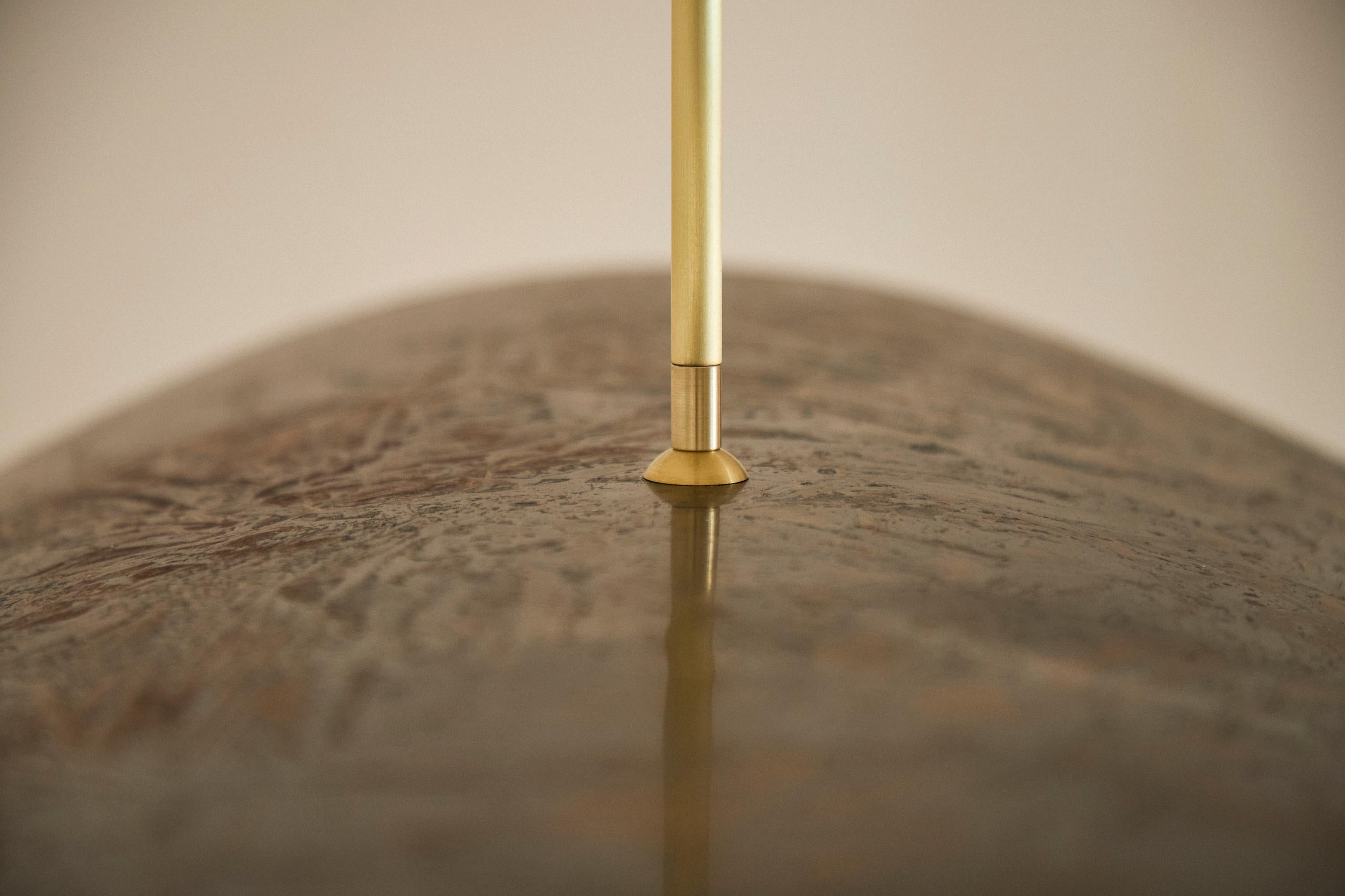 XXIe siècle et contemporain Petite suspension LED Bonnie Contemporary, laiton massif ou chromé, fait/fini à la main en vente