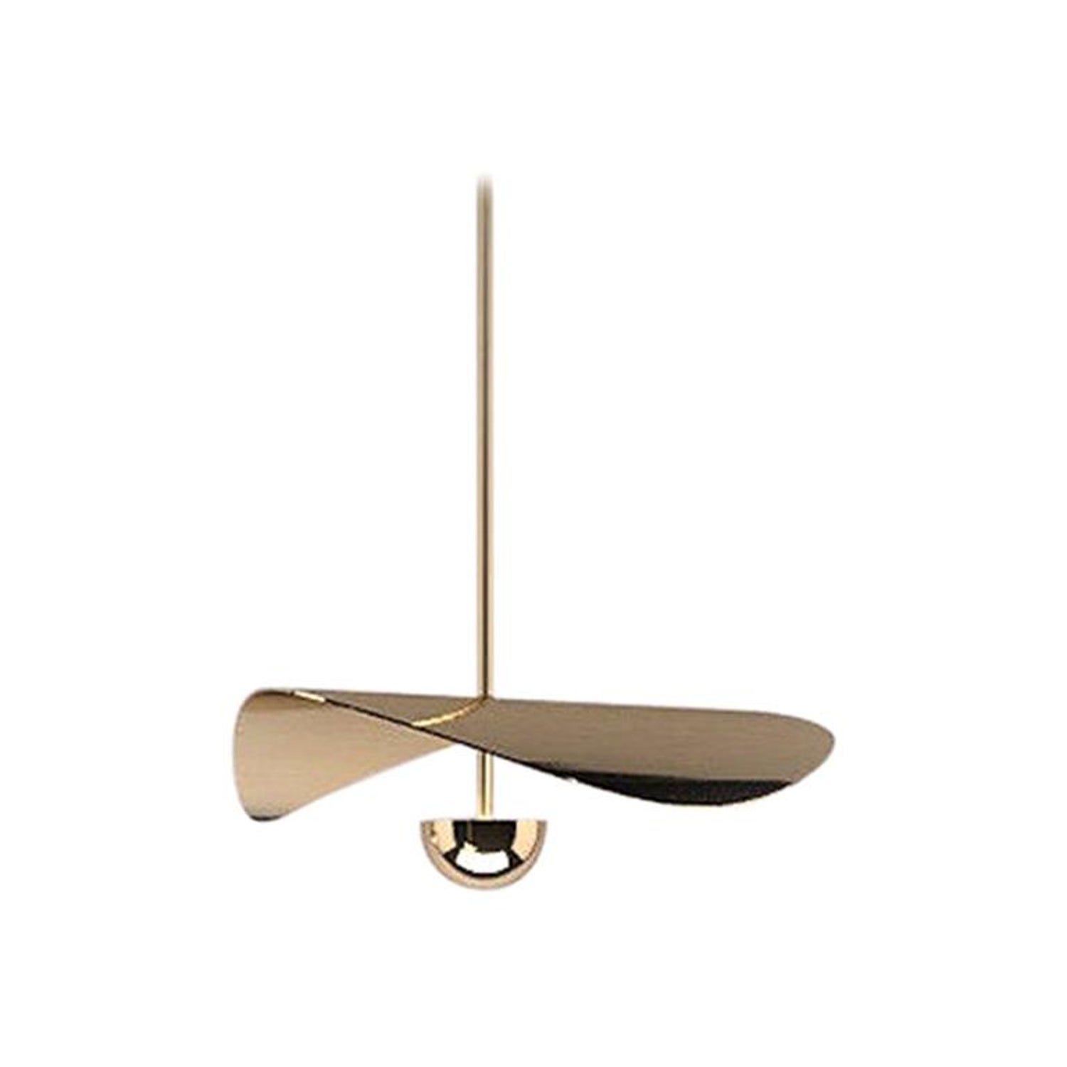 Bonnie Contemporary LED Small Pendant, Solid Brass or Chromed,  Handmade/finished at 1stDibs