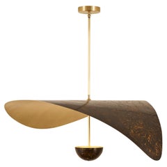 Petite suspension LED Bonnie Contemporary, laiton massif ou chromé, fait/fini à la main