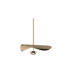 Ciondolo LED contemporaneo Bonnie, ottone massiccio o cromato, fatto a mano/finito