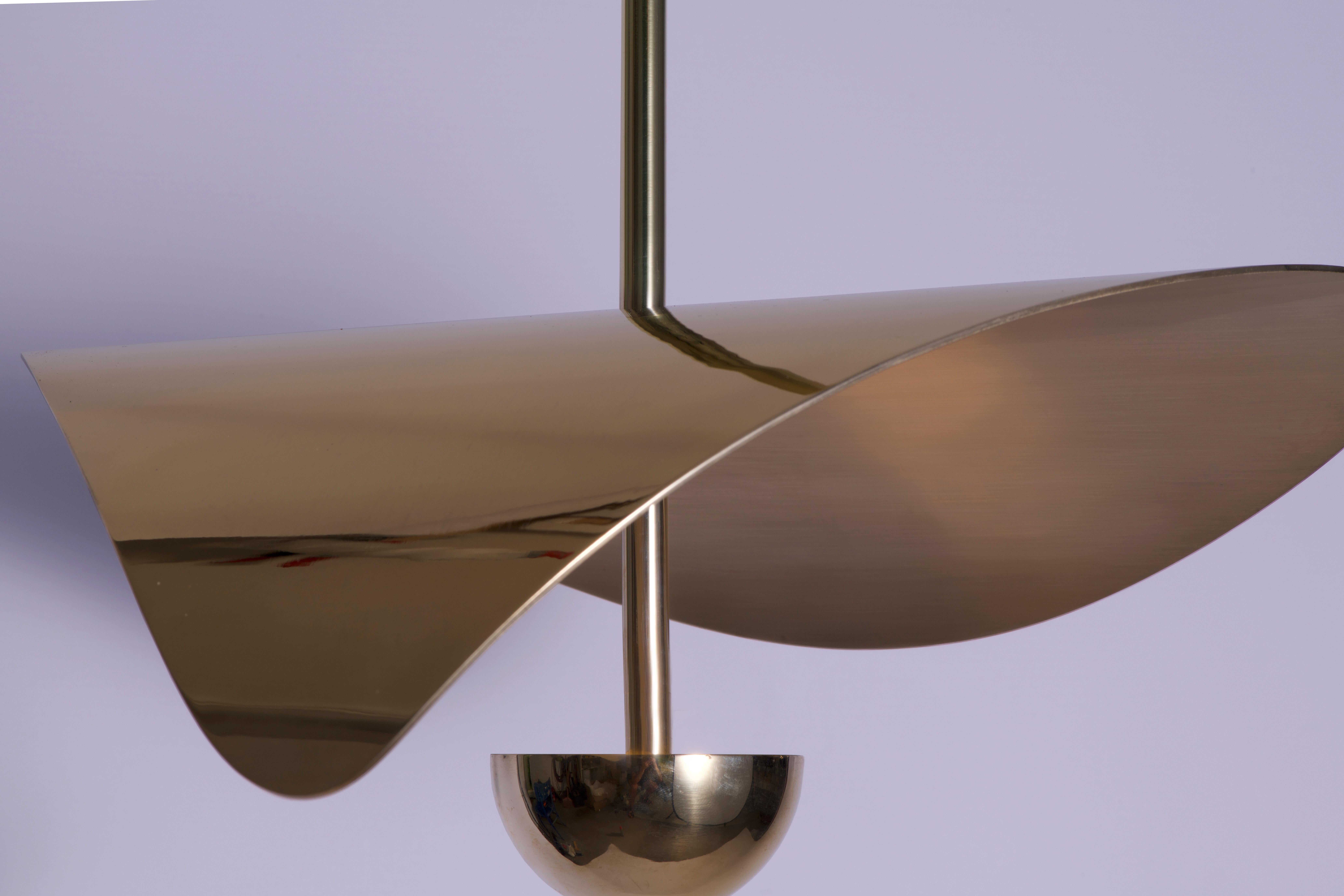 Bonnie Contemporary LED Small Pendant, Solid Brass or Nickel, Handmade/Finished For Sale 10