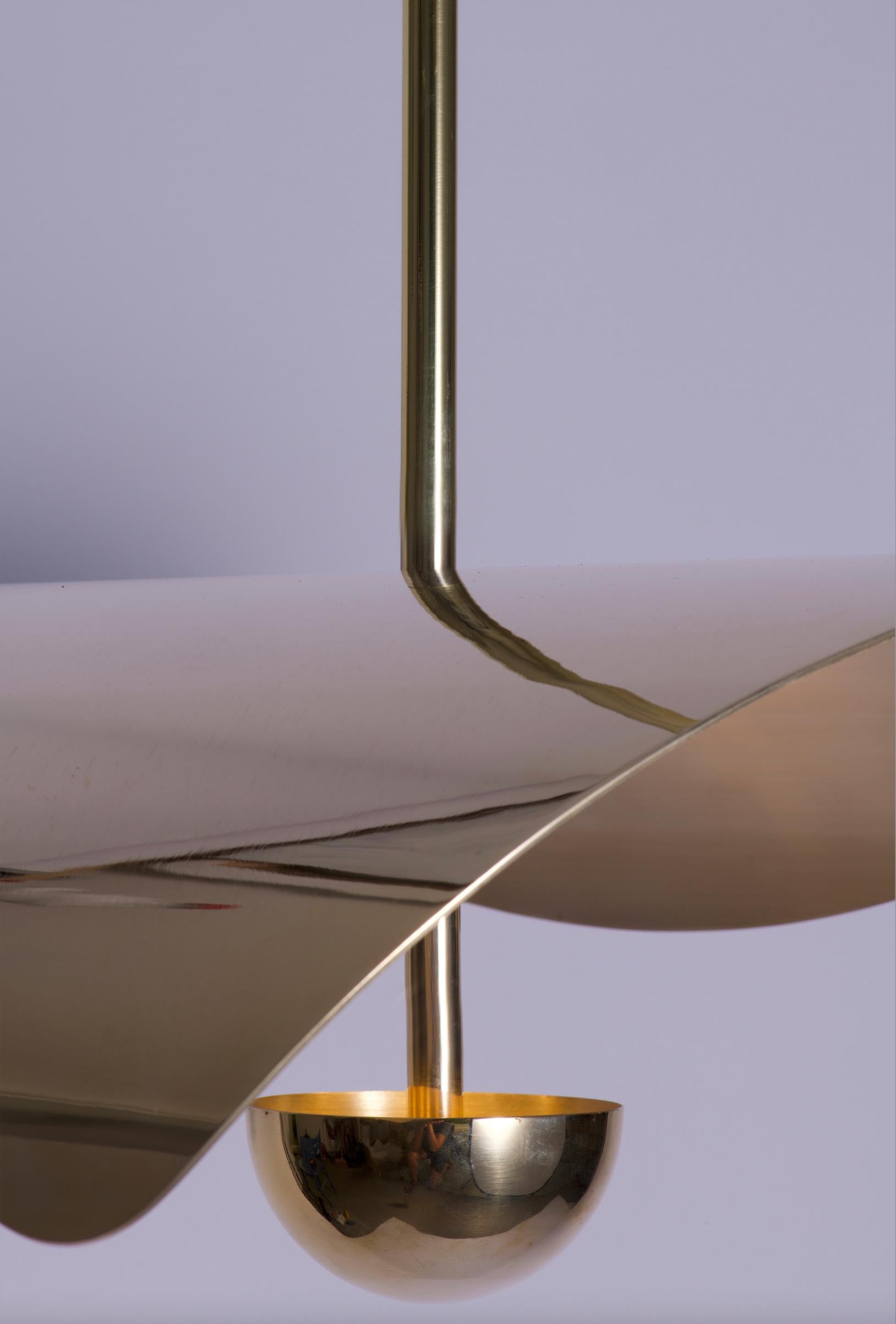 Bonnie Contemporary LED Small Pendant, Solid Brass or Nickel, Handmade/Finished For Sale 9