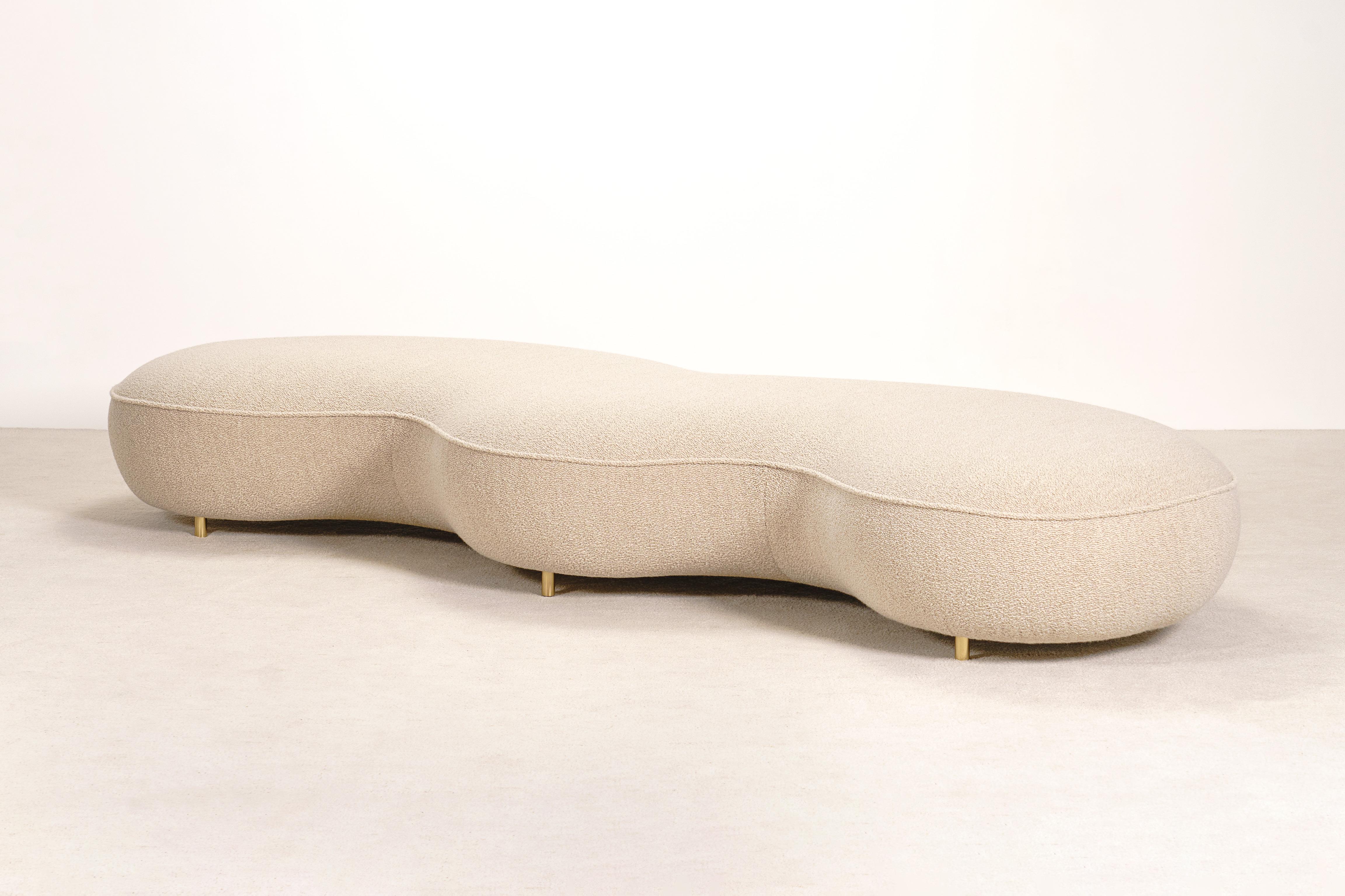 Bonnie Daybed by Proisy Studio. 

Bonnie is an elegant and refined 3 meters long curved daybed or bench designed by Proisy Studio. This piece is a part of a collection named 