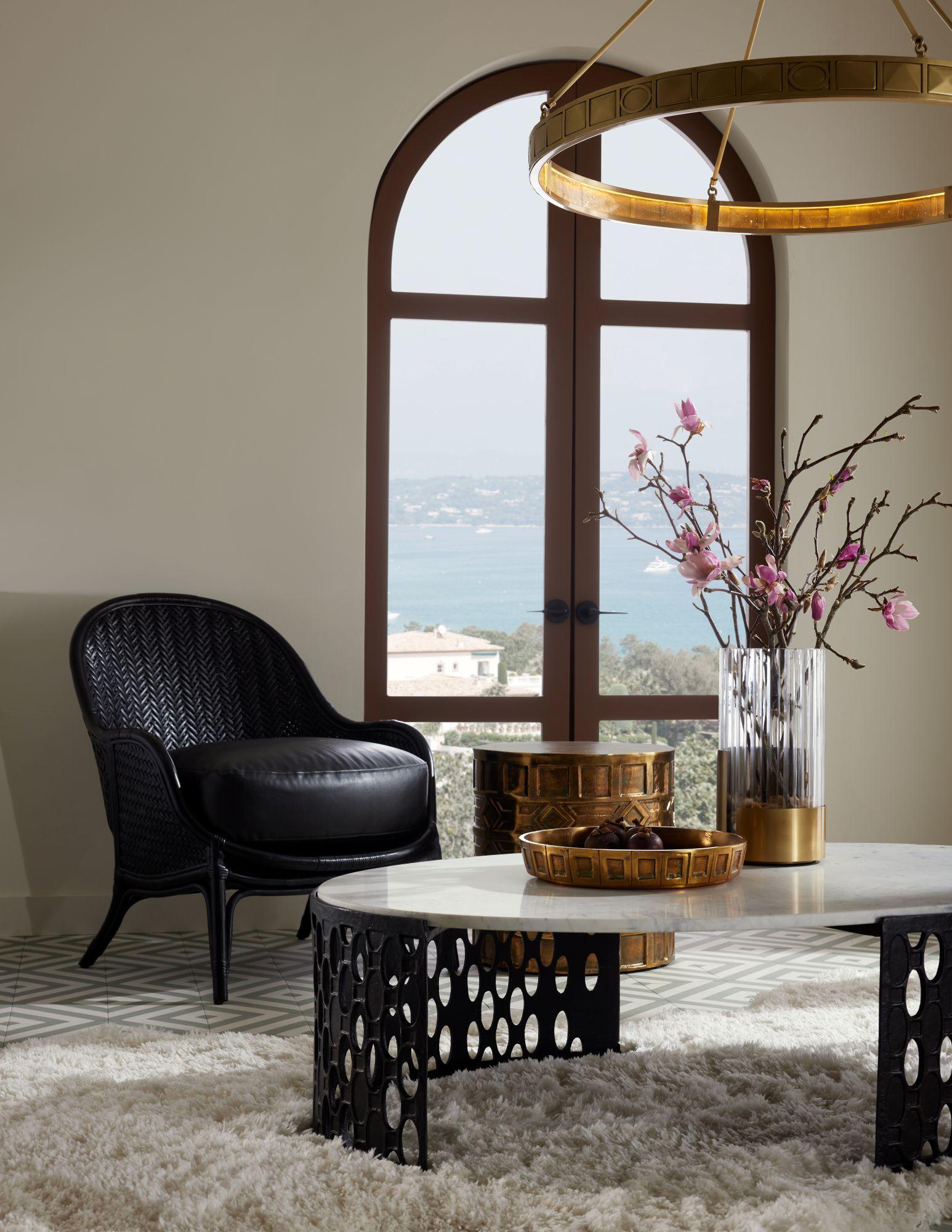 Chaise longue Bonnie FRS07 - Rotin noir, simili cuir en vente 6