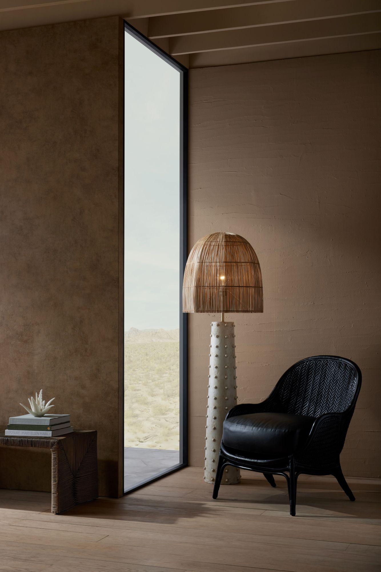 Chaise longue Bonnie FRS07 - Rotin noir, simili cuir en vente 7
