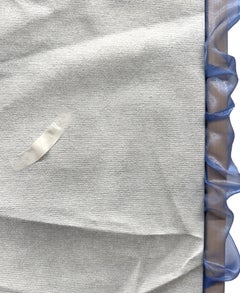 "Film" - peinture abstraite, trompe l'oeil, bleu, sculptural