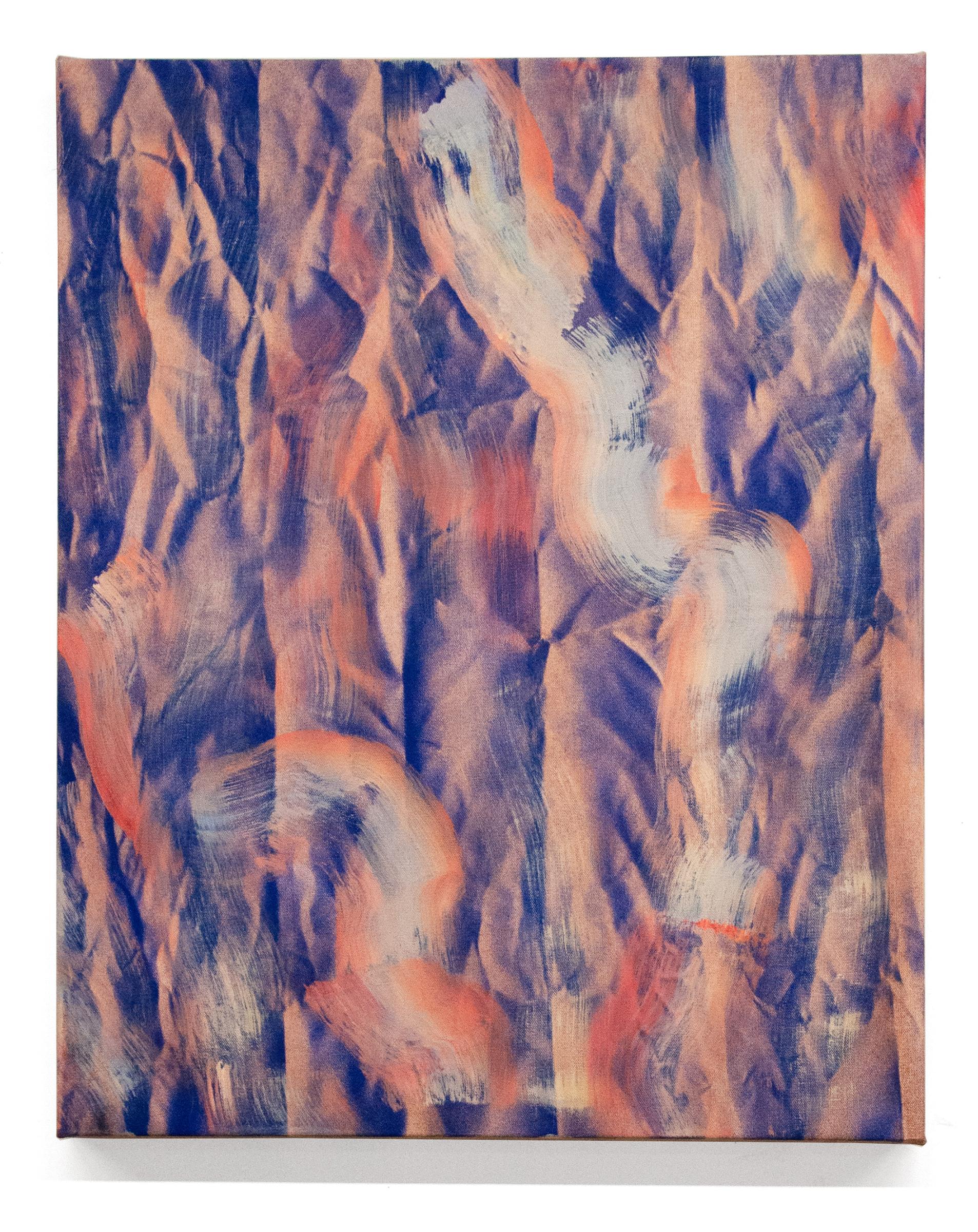 "Paths" - abstract painting, trompe l'oeil, large-scale, colorful
