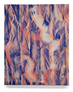 "Paths" - abstract painting, trompe l'oeil, large-scale, colorful