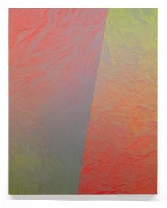 "Split Screen" - abstract painting, trompe l'oeil, large-scale, colorful