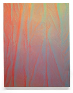 "Valley" - abstrakte Malerei, Trompe L'Oeil, großformatig, farbig