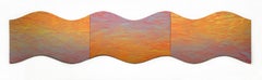 "Wellen" - abstrakte Malerei, Trompe L'Oeil, großformatig