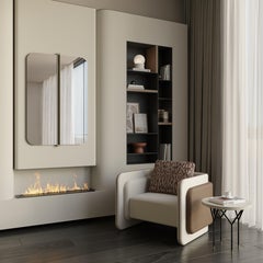 BONNIE Modern Armchair with Organic Curved Sculptural Form