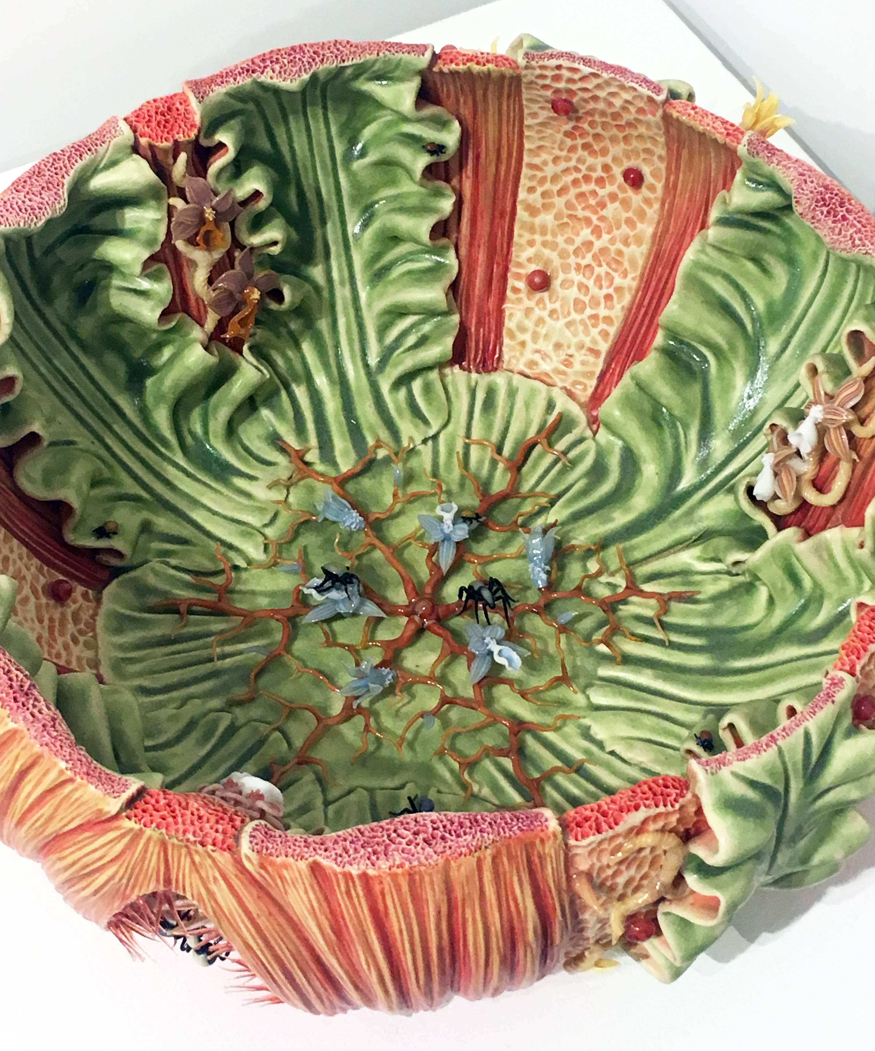 Bonnie Seeman grew up in Miami, Florida with a propensity towards anatomy illustration and the dazzling colors and rich foliage of the Miami landscape.  Developing her technique with porcelain and glass, Seeman channeled this inspiration; the