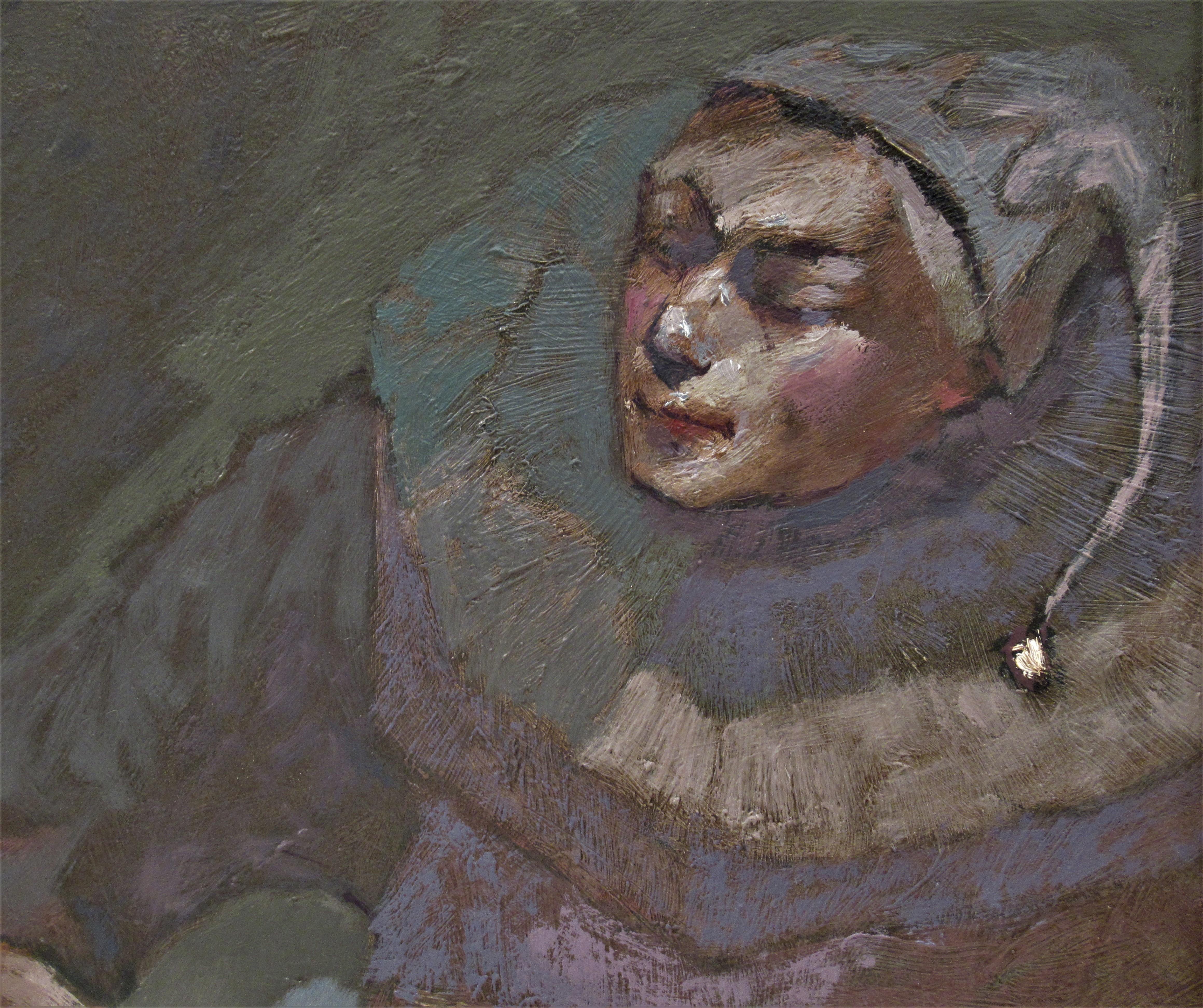 Harlequin - Impressionnisme américain Painting par Bonnie Whittingham