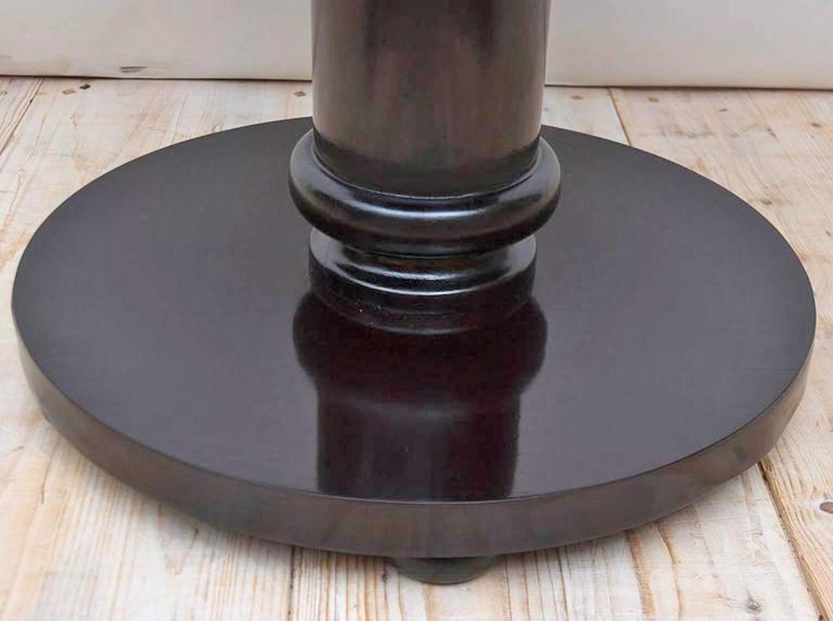 Bonnin Ashley Custom Made Art Deco Round Side Table with Ebonized Black Finish In New Condition For Sale In Miami, FL