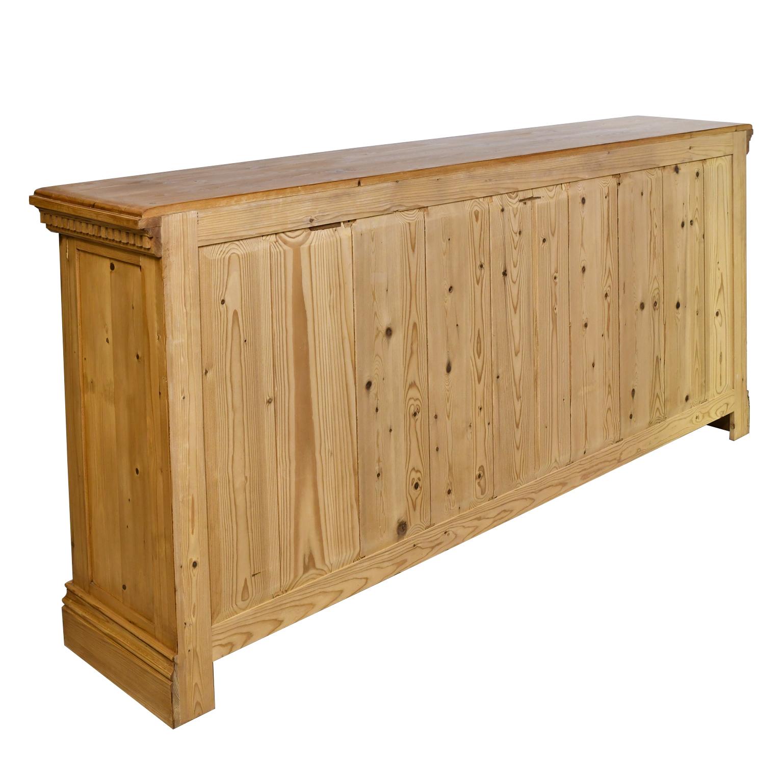 American Bonnin Ashley Custom-Made English-Style Sideboard / Credenza in Repurposed Pine For Sale