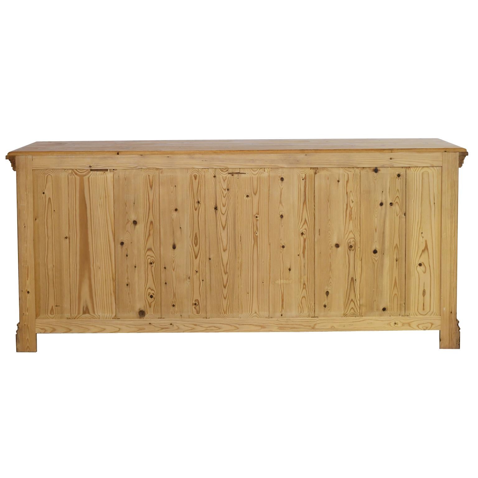 Hand-Crafted Bonnin Ashley Custom-Made English-Style Sideboard / Credenza in Repurposed Pine For Sale