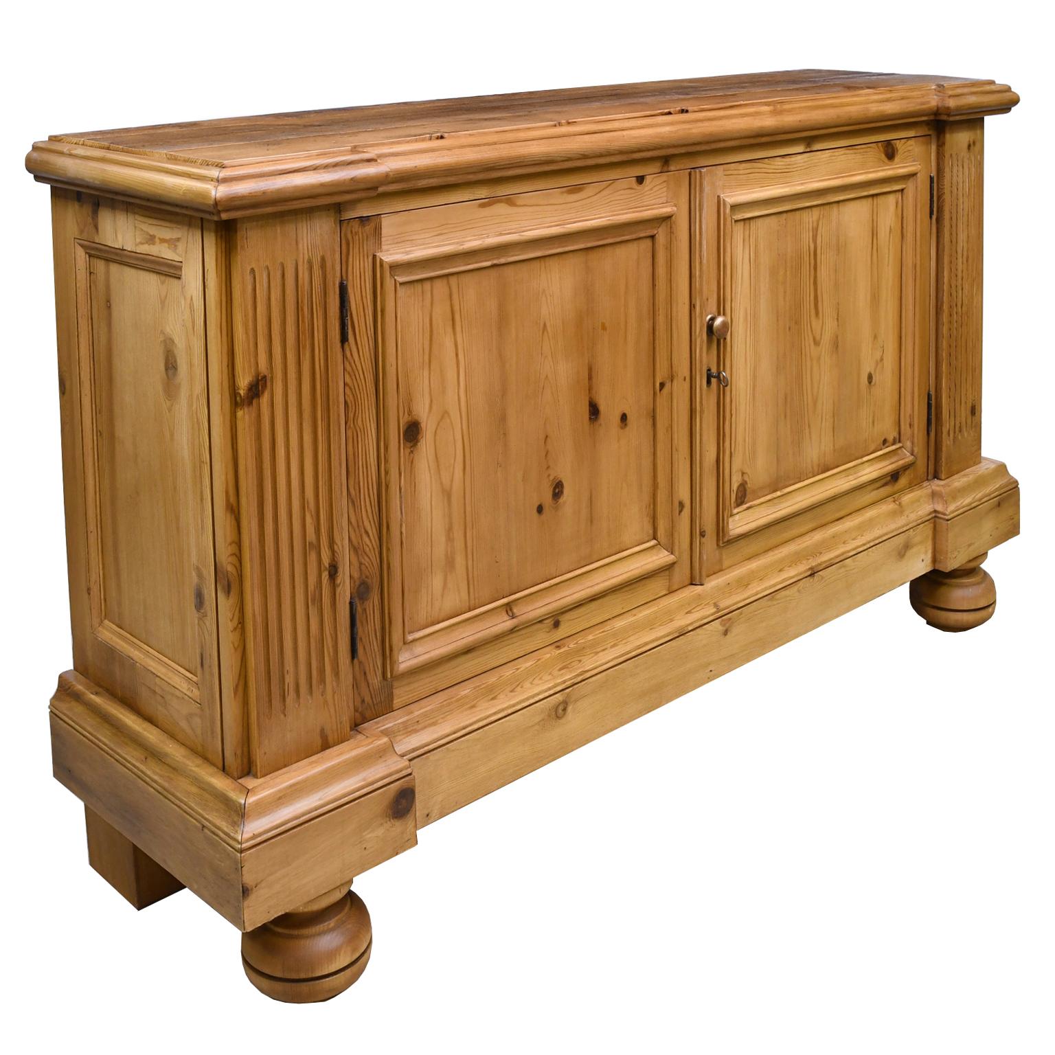 Bonnin Ashley Custom Made Neoclassical Cabinet in Reclaimed European Pine 2