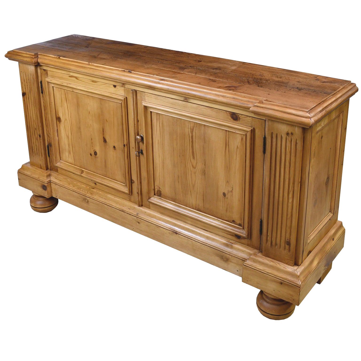 Bonnin Ashley Custom Made Neoclassical Cabinet in Reclaimed European Pine 3