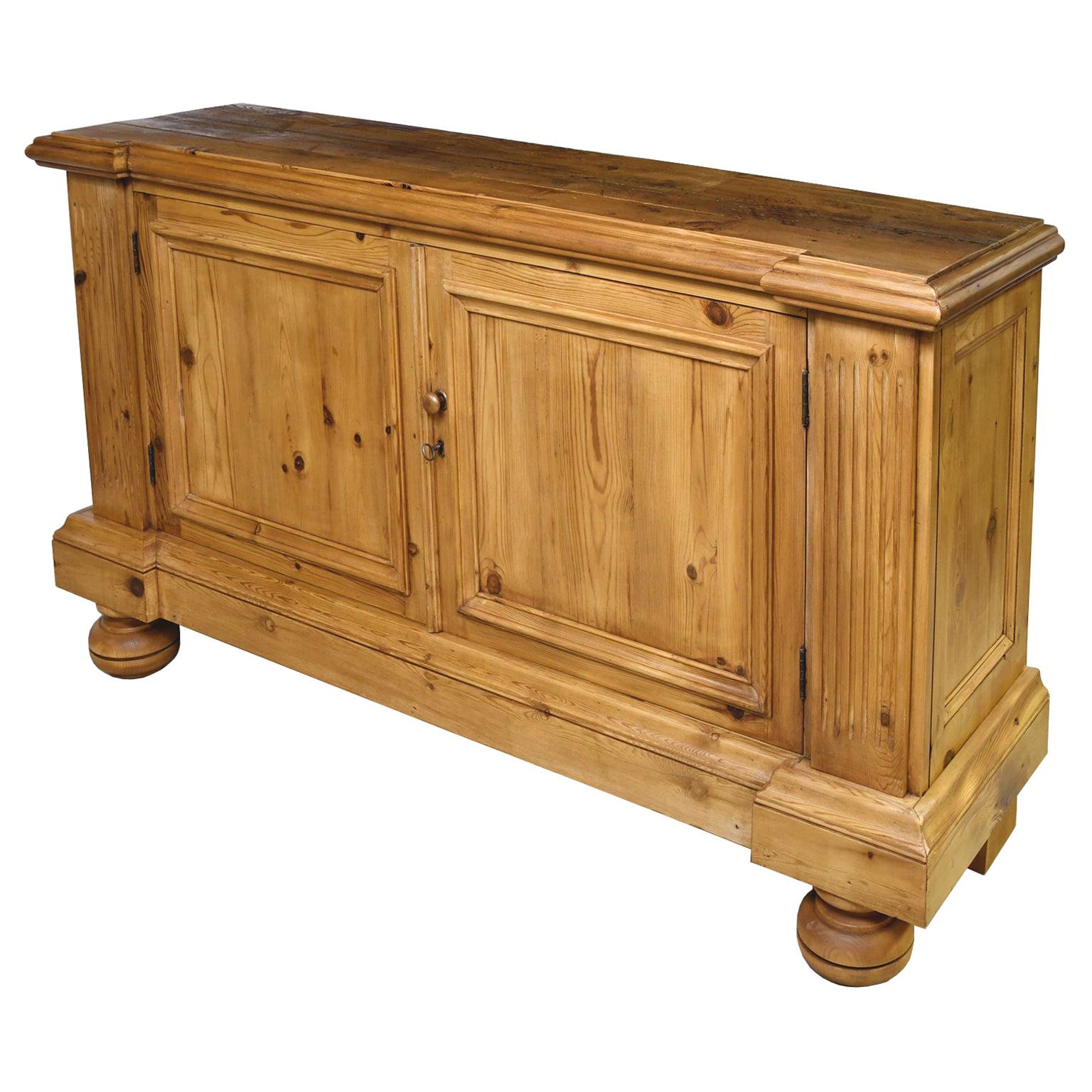 Bonnin Ashley Custom Made Neoclassical Cabinet in Reclaimed European Pine