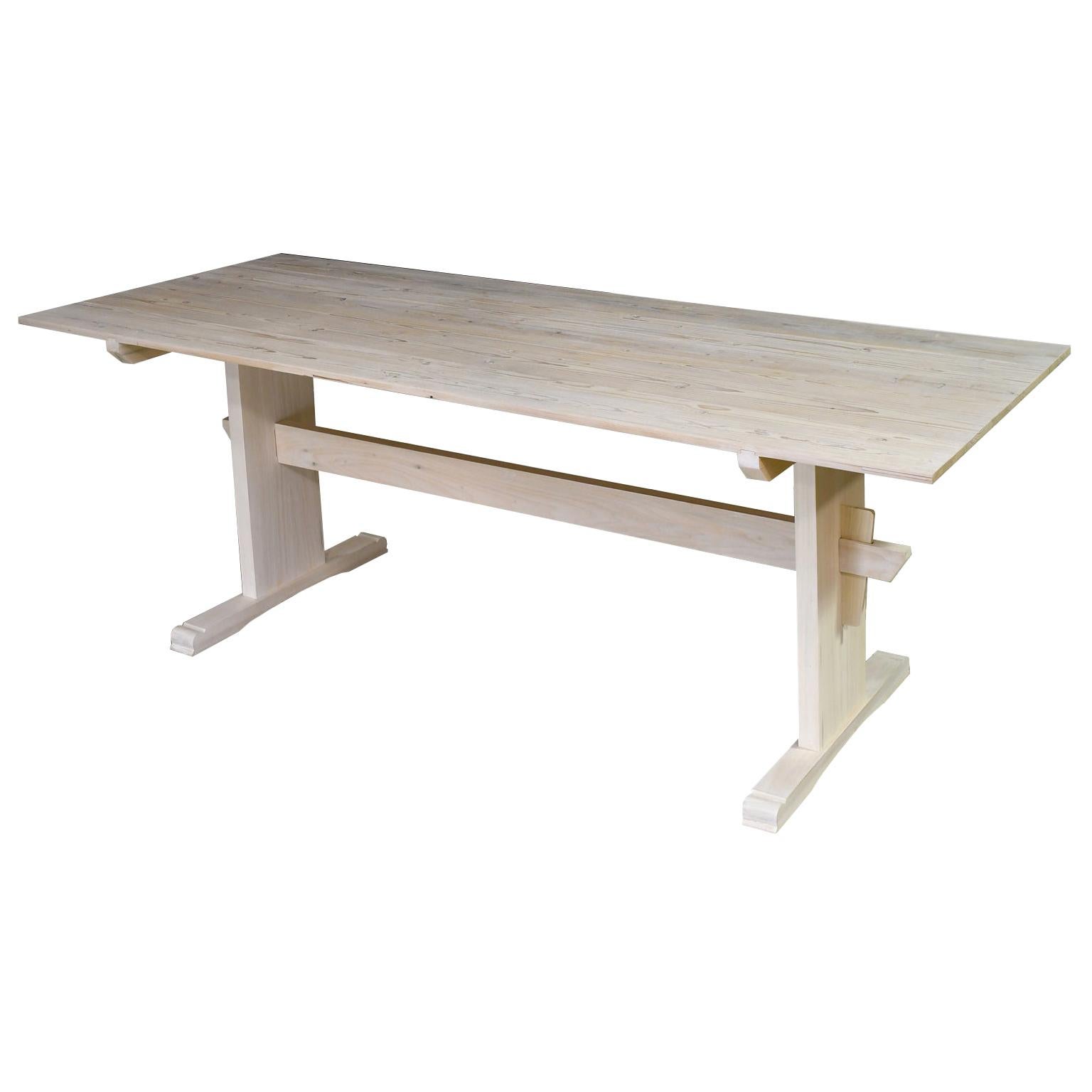 Bonnin Ashley Custom Made “Noland” 7' Dining Table in Repurposed European Pine