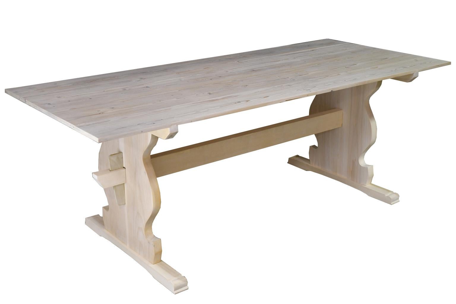 Américain Bonnin Ashley CUSTOM MADE Thorvald  Table de salle à manger avec base peinte et plateau en érable en vente