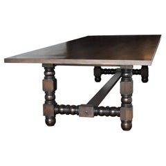 Bonnin Ashley Custom-Made Walnut Dining Table with Extension Leaves