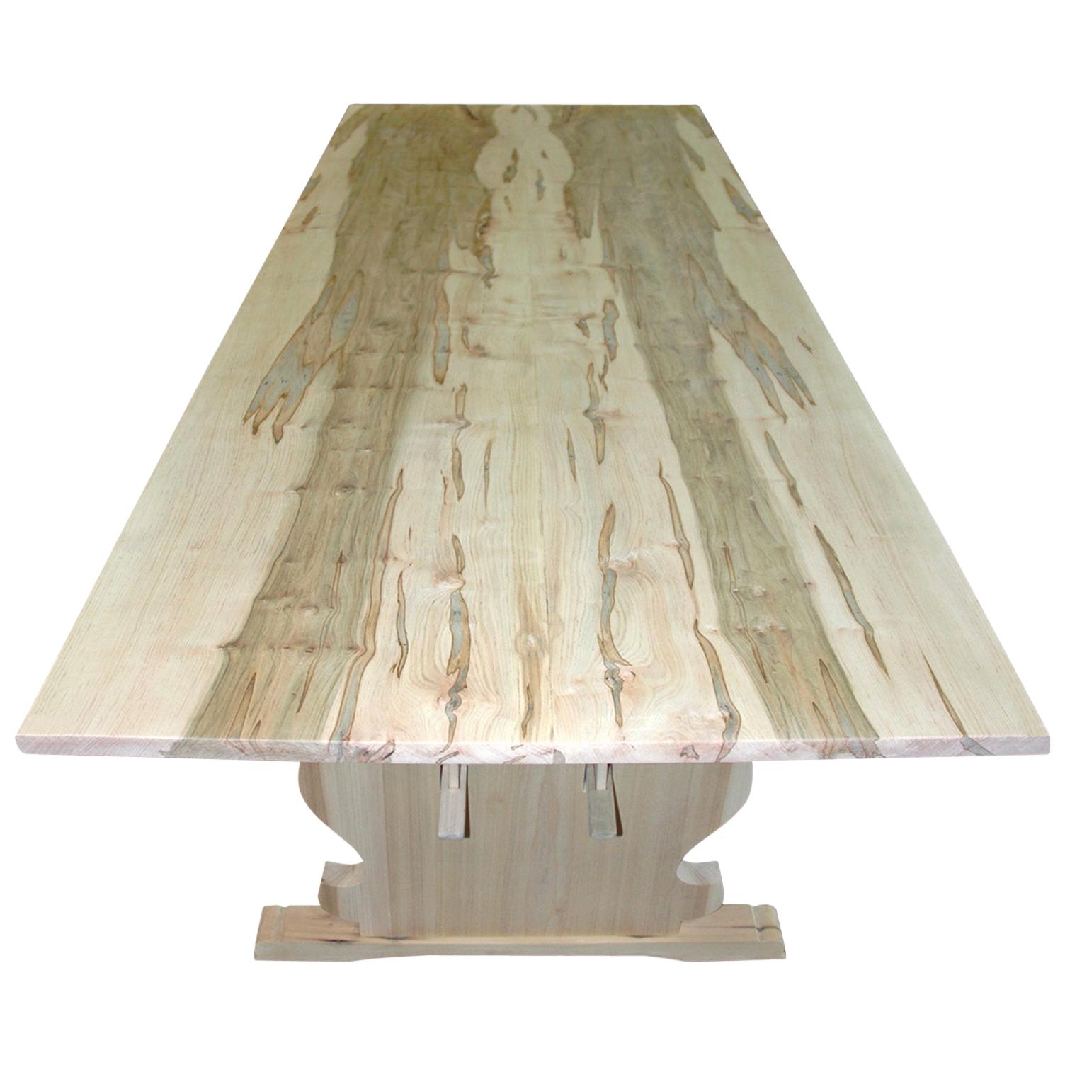 Bonnin Ashley Custom Made Wood Scandinavian Dining Table with Natural Finish