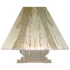 Bonnin Ashley Custom Made Wood Scandinavian Dining Table with Natural Finish