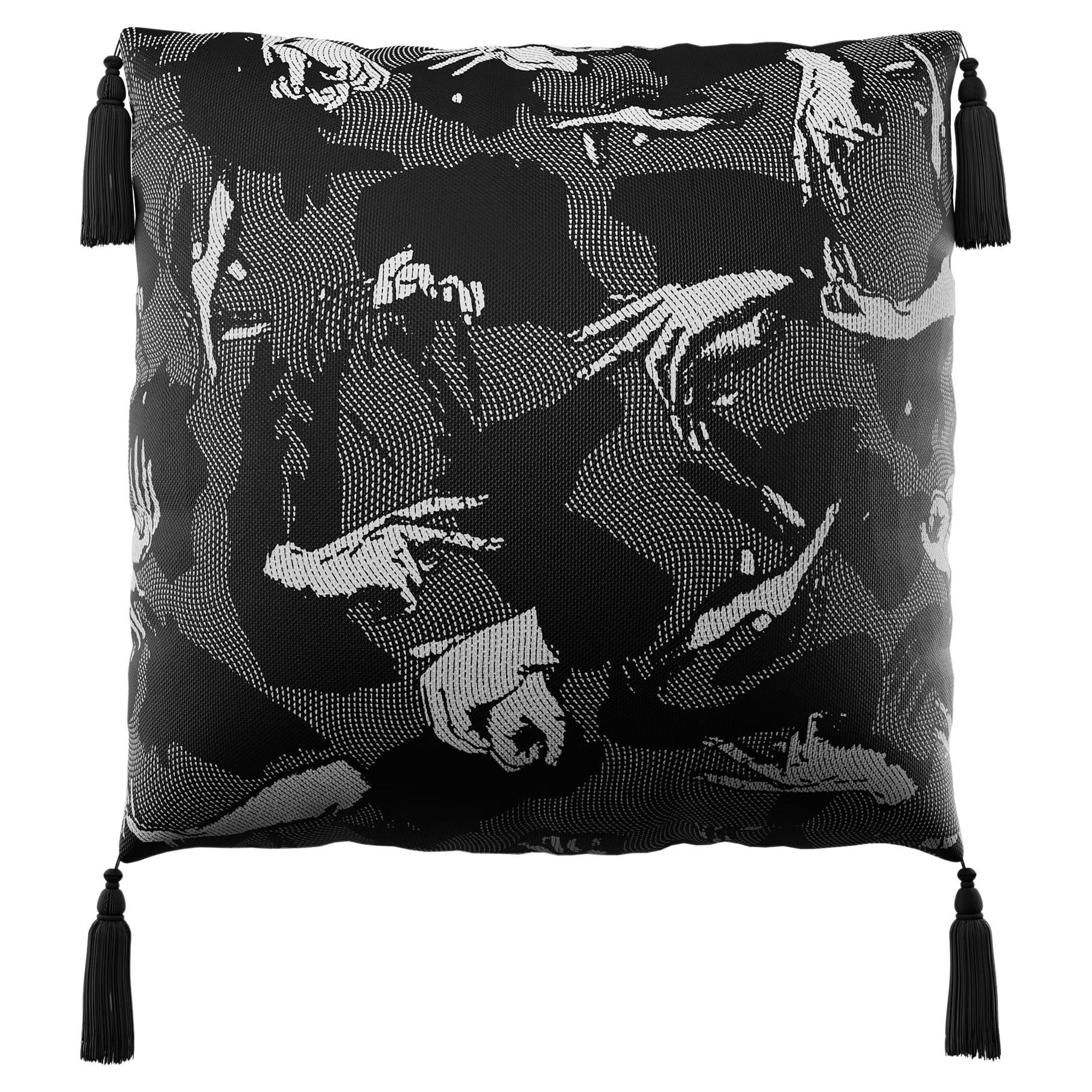 Missoni Home Sigmund Throw and Cushion Set in Black and White Flame Print For Sale at 1stDibs