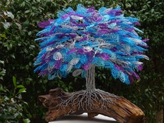 Bonsai „Jacaranda-Baum“, handgefertigt in Italien, einzigartiges Stück, vom Künstler signiert.
