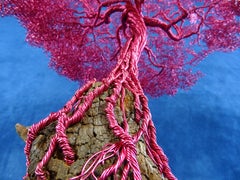 Bonsai "Pensieri viola", Fatto a mano in Italia, Scultura, Design contemporaneo