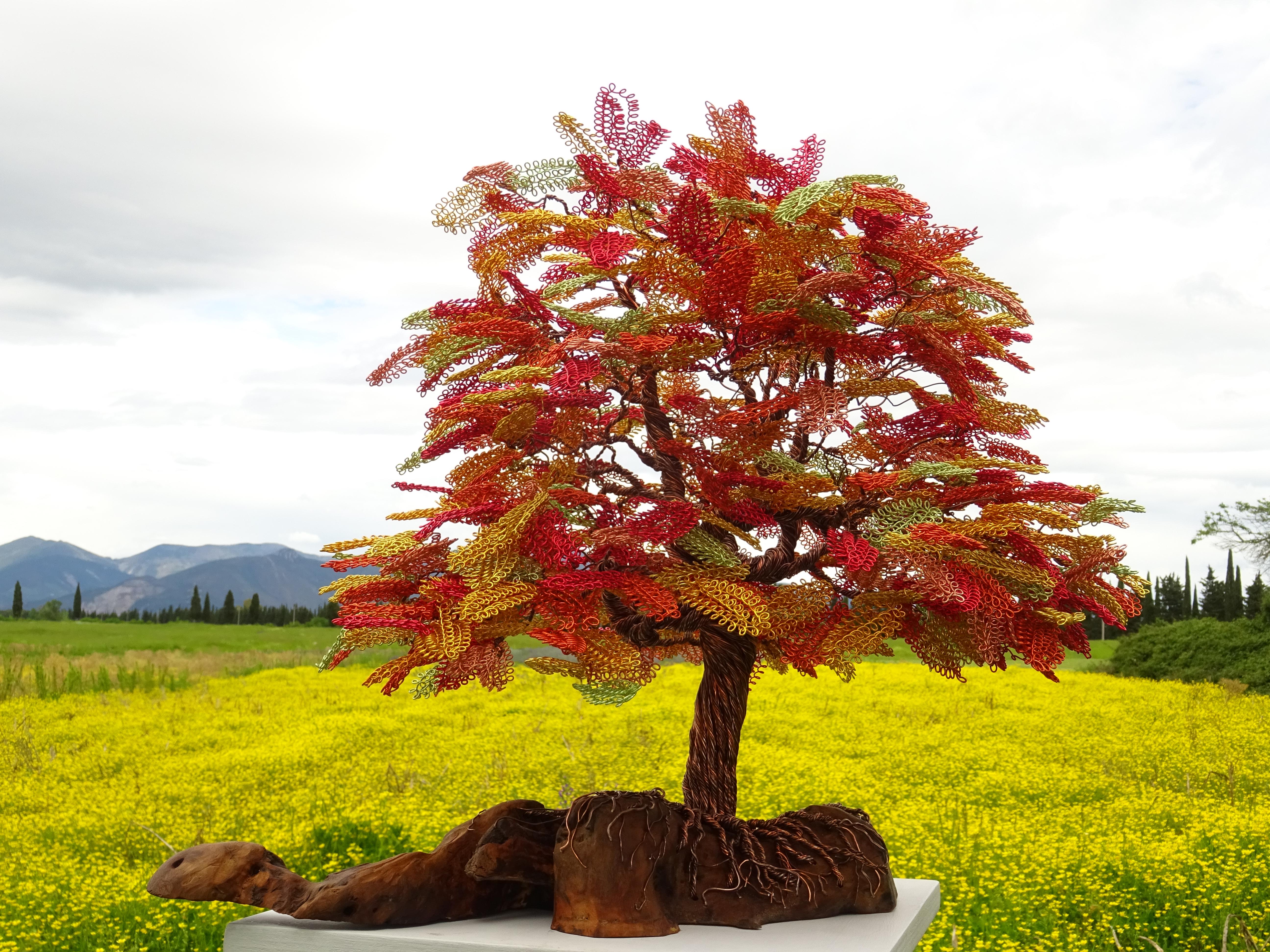 Bonsai „Frühling in Italien“, handgefertigt in Italien, signiert vom Künstler. Maßgeschneidert im Angebot 2