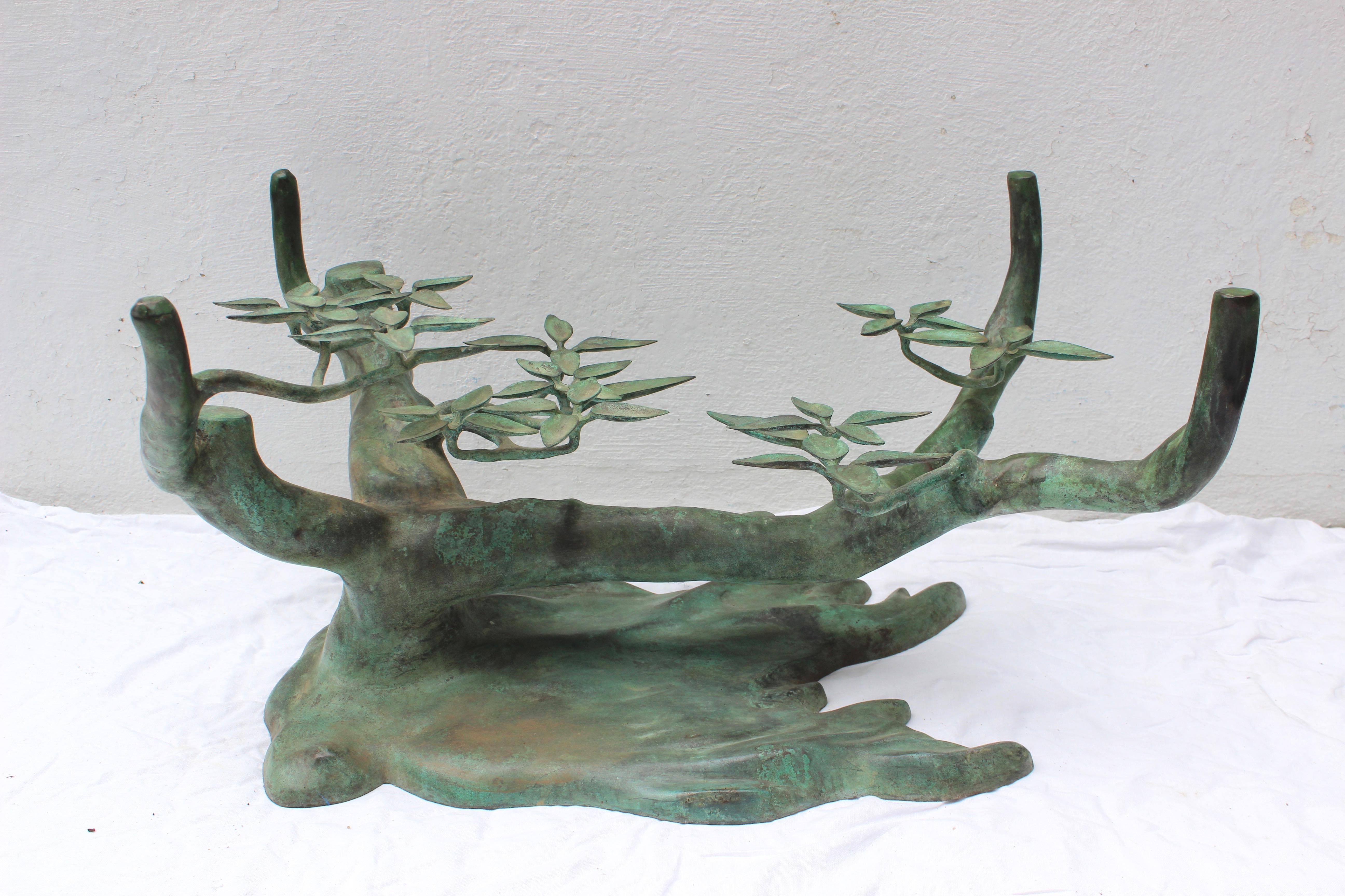Bronze Bonsai Tree Coffee Table by Willy Daro For Sale